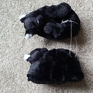 Toddler Cozy Animal Slippers - Black Bears